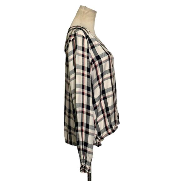 Sanctuary plaid long sleeves front crossed top size small - Picture 9 of 11